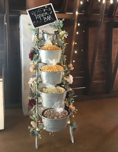 Popcorn Bar for a Wedding